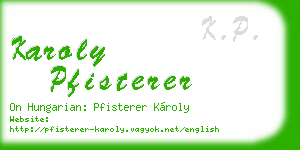 karoly pfisterer business card