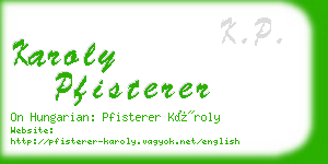 karoly pfisterer business card